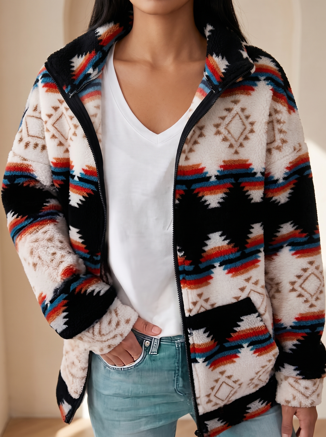 Cheyenne™ | Bold Aztec Sherpa Jacket