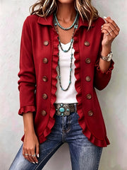 Carminelle™ | Ruffled Button-Up Jacket
