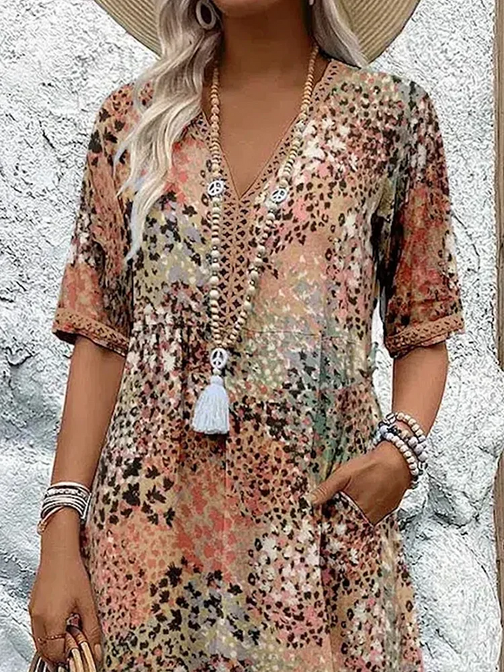 Roxanne™ | Women's Vibrant Floral Wrap Midi Dress