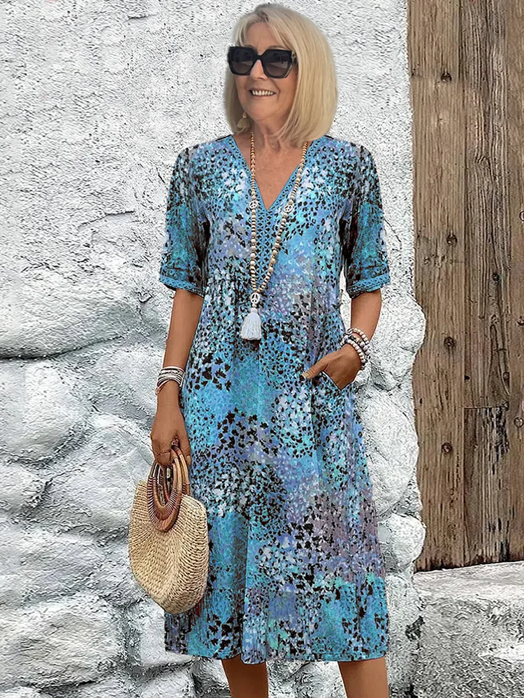 Roxanne™ | Women's Vibrant Floral Wrap Midi Dress