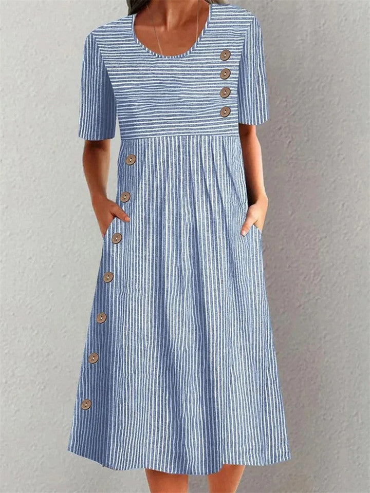 Coralie™ | Women's Classic Striped Maxi Dress
