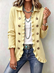Citronne™ | Ruffled Button-Up Jacket