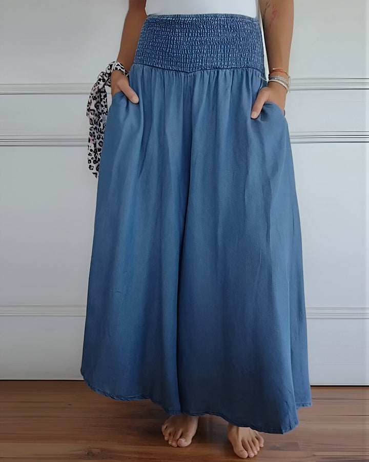 Lorraine™ | Women's Elastic Waist Wide-Leg Trousers