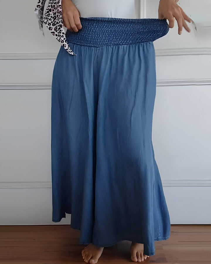 Lorraine™ | Women's Elastic Waist Wide-Leg Trousers