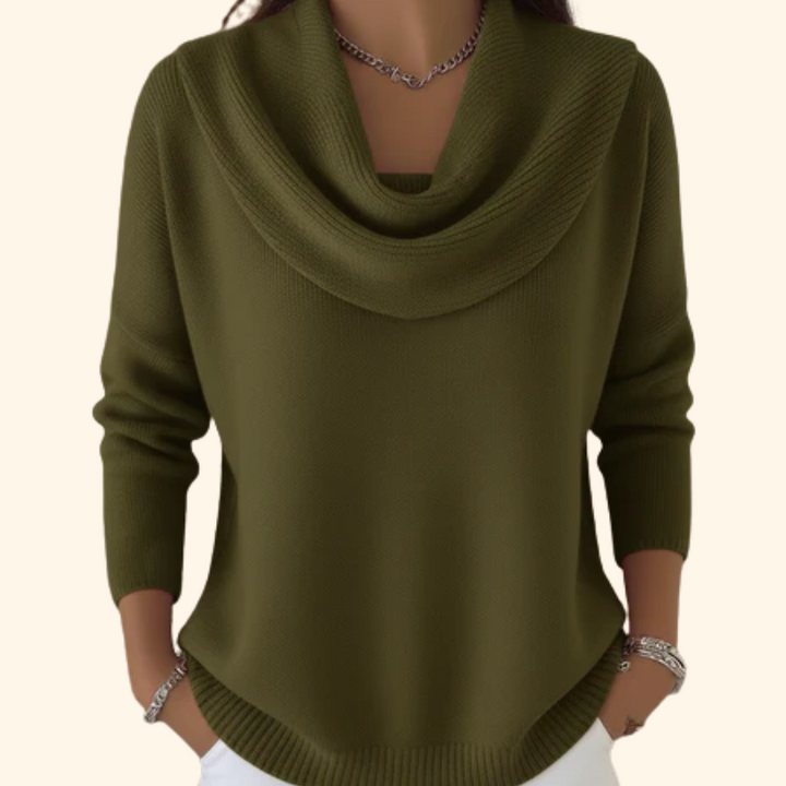 Marie™ | Women's Cowl Neck Knit Sweater