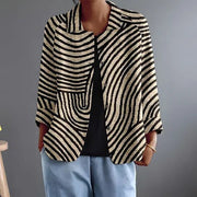 Jonquille™ | Women's Geometric Button-Front Blouse