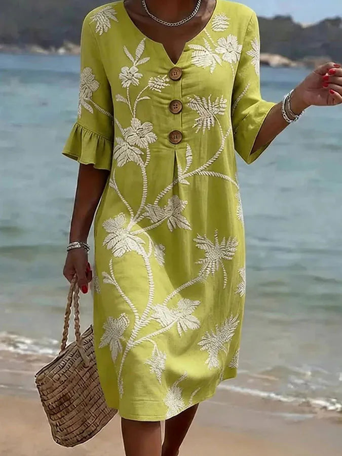 Women's Floral Print Casual Summer Dress
