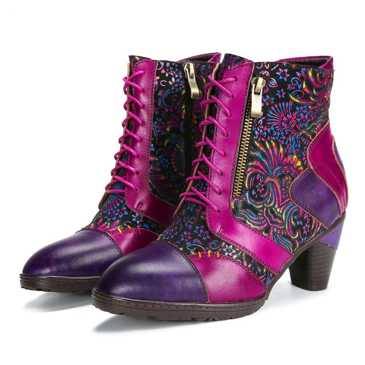 Evanthelle | Women's Patchwork Ankle Boots