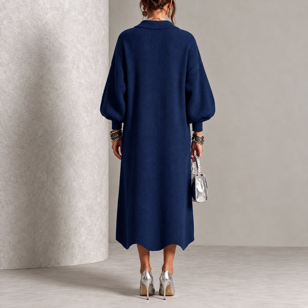 Evelyn™ | Elegant Button Knit Dress