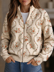 Persephone™ | Delicate Floral Vine Cream Print