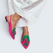 Frendessa™ | Women's Fringe Ballet Flats with Ankle Strap