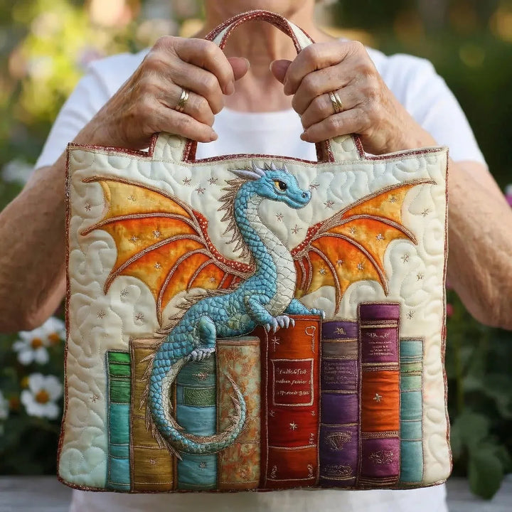 Borsa Trapuntata drago custode dei libri – Per Amanti dei Libri