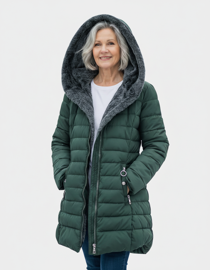 Lucinda Fleece-Lined Hooded Puffer Jacket