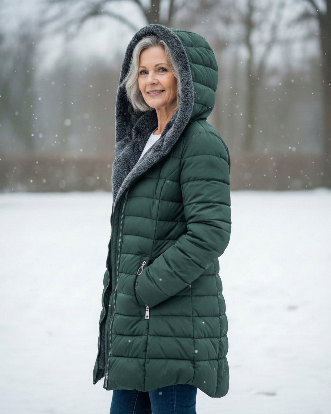 Lucinda Fleece-Lined Hooded Puffer Jacket