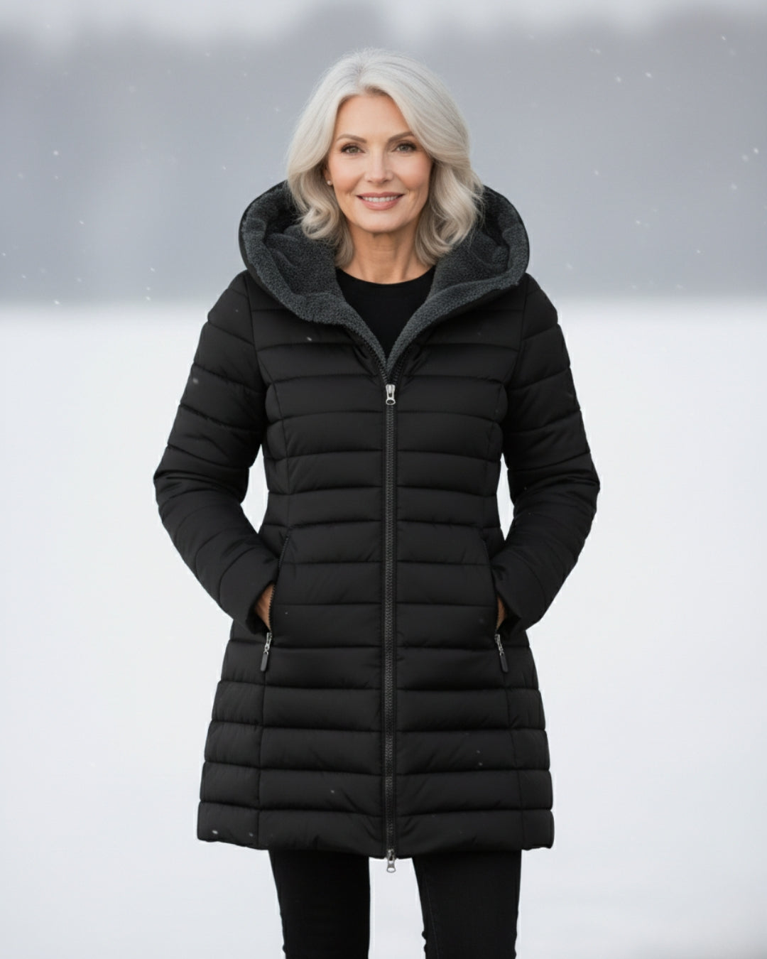Lucinda Fleece-Lined Hooded Puffer Jacket