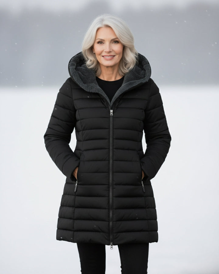 Lucinda Fleece-Lined Hooded Puffer Jacket