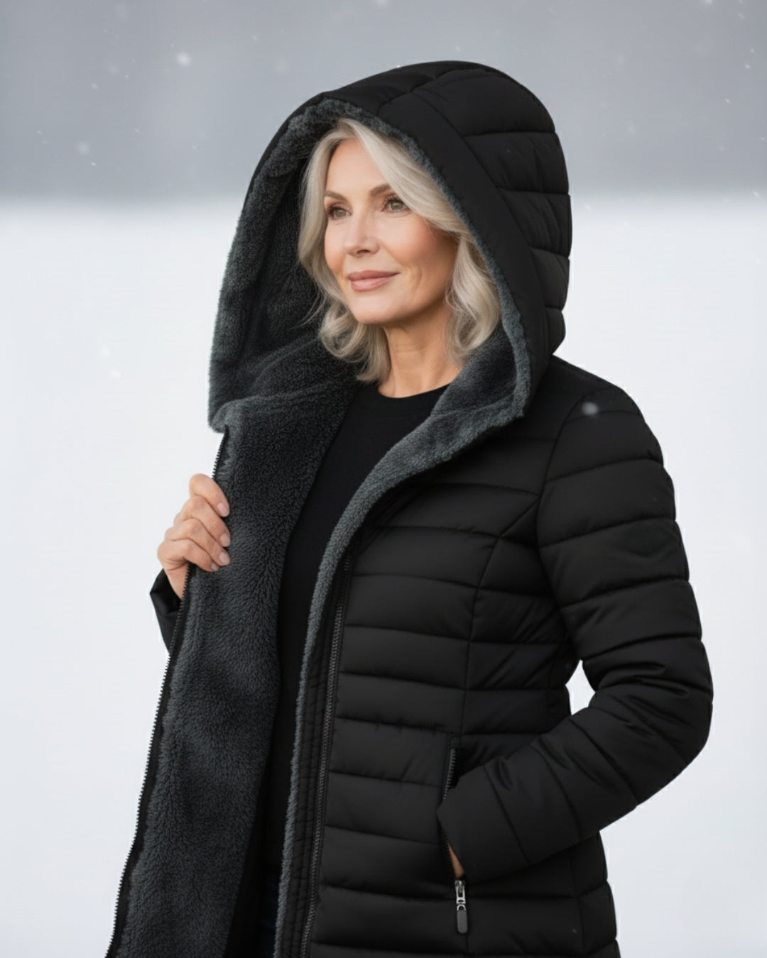 Lucinda Fleece-Lined Hooded Puffer Jacket