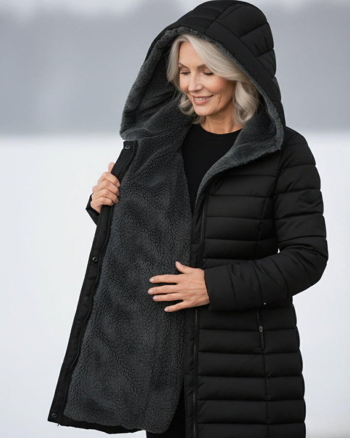Lucinda Fleece-Lined Hooded Puffer Jacket