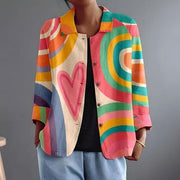 Constanza™ | Women's Abstract Button-Front Blouse