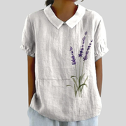 Jacquette™ | Women's Lavender Collared Blouse