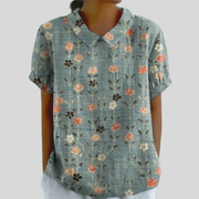 Gisele™ | Women's Floral Collared Blouse