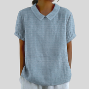 Zosia™ | Women's Textured Collared Blouse