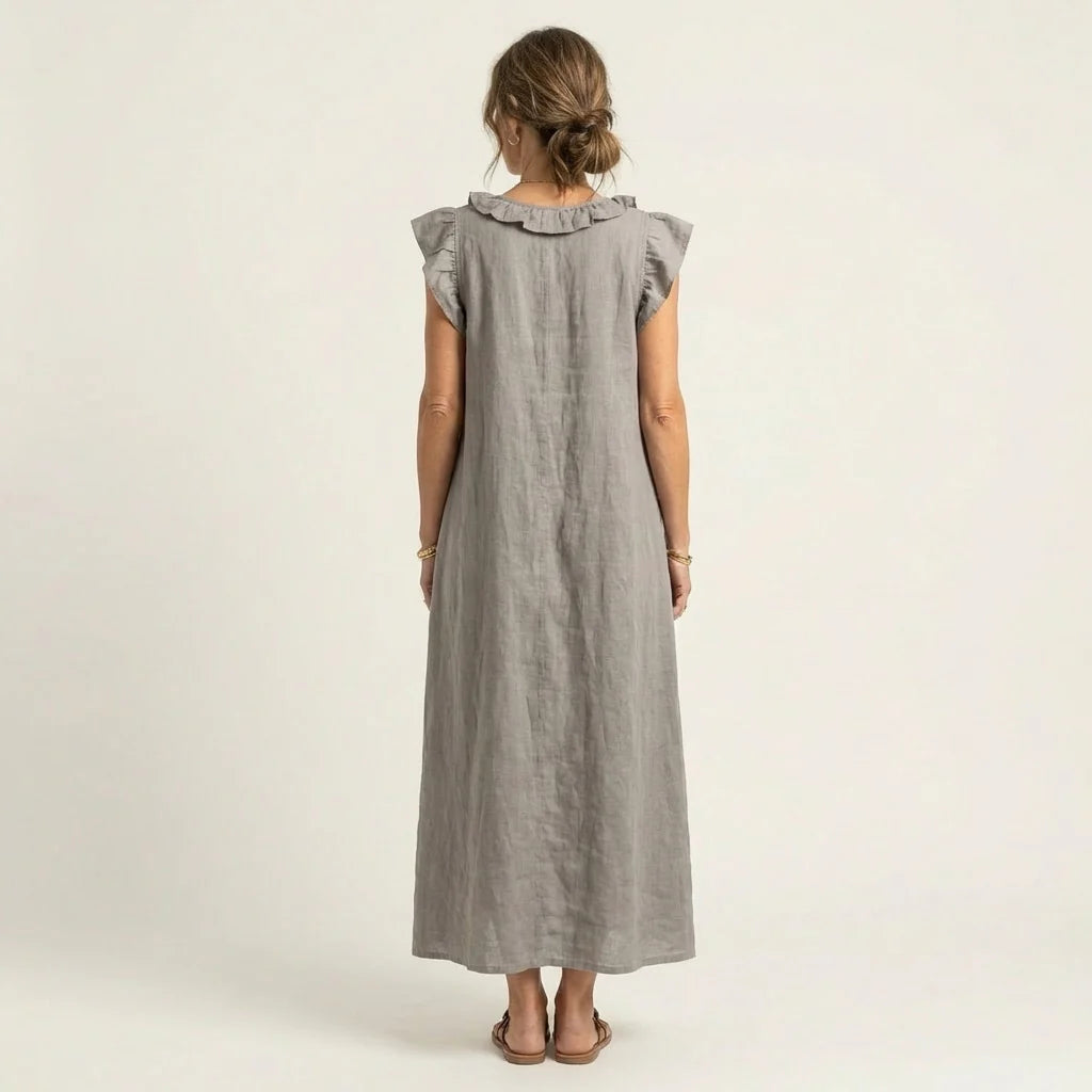 Corina's™ - Flowy Boho Maxi Dress Grey