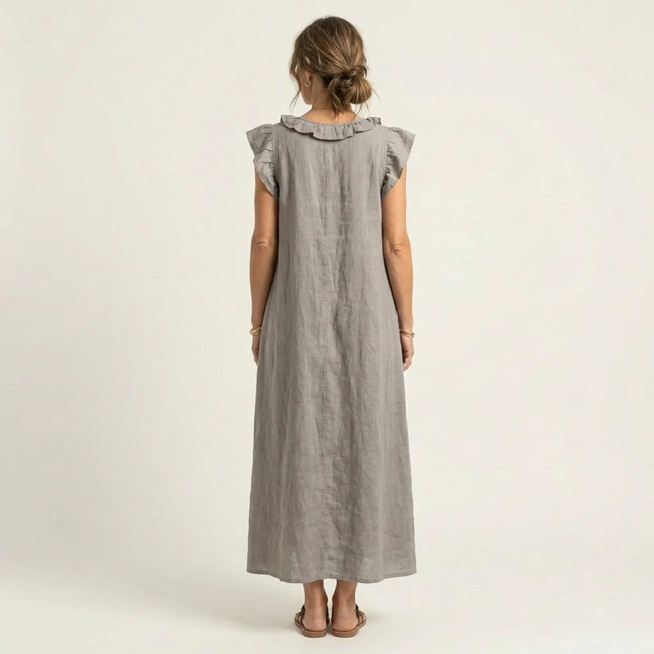 Corina's™ - Flowy Boho Maxi Dress Grey