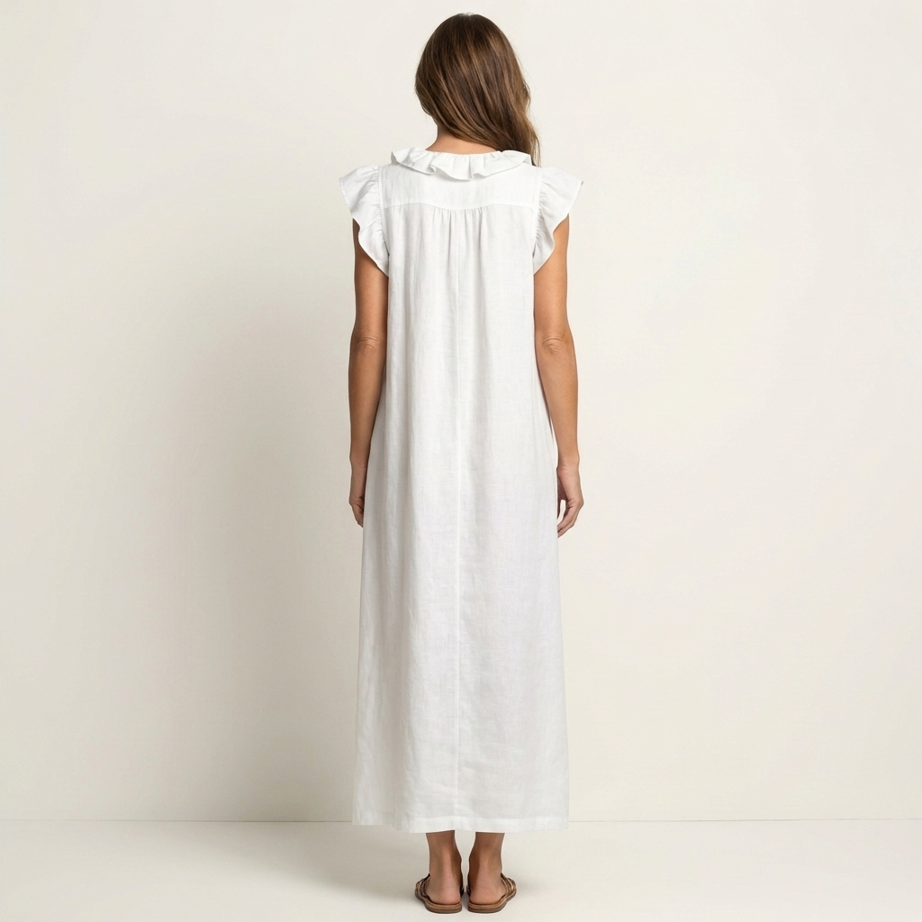 Josette | Ruffle Maxi Dress with a V-Neck