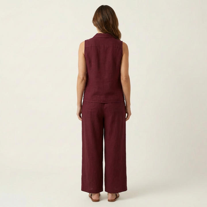 Solene | Wrap Top & Wide-Leg Trouser Set