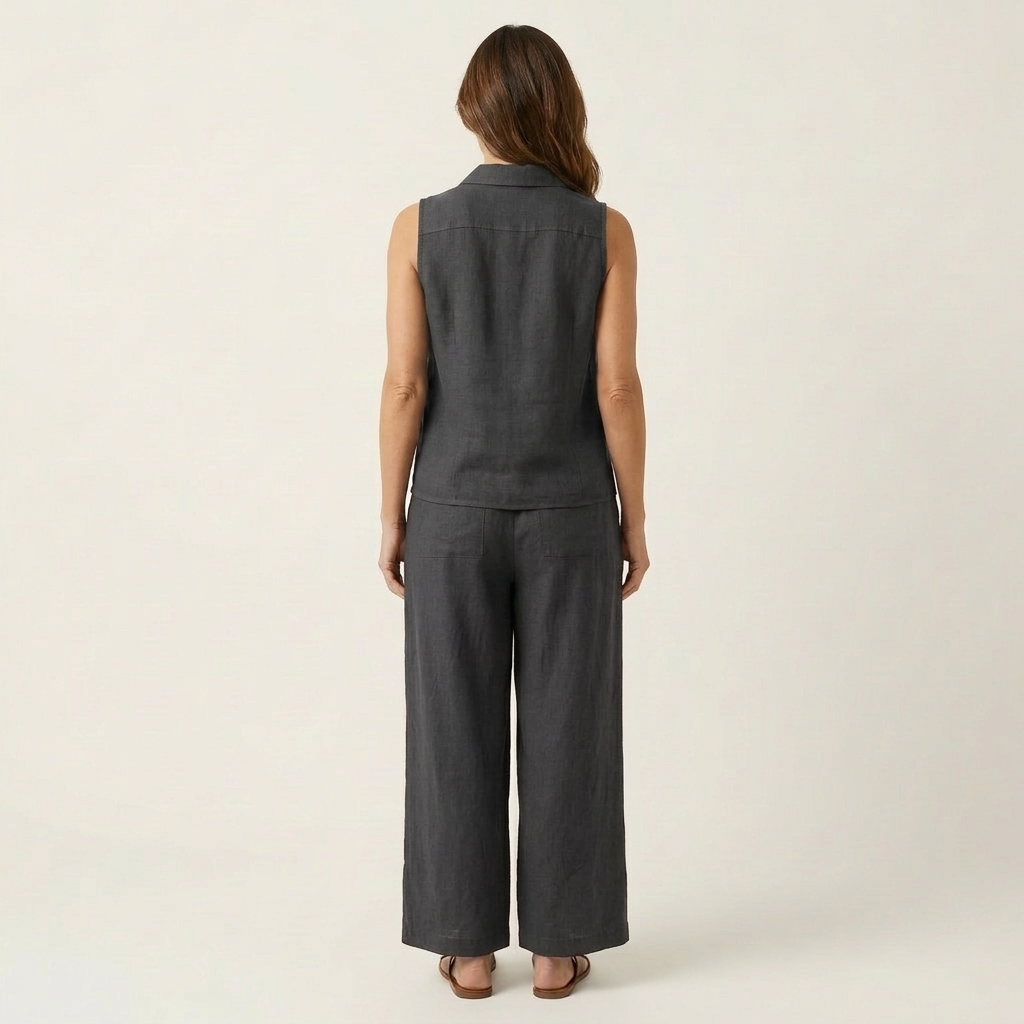 Solene | Wrap Top & Wide-Leg Trouser Set