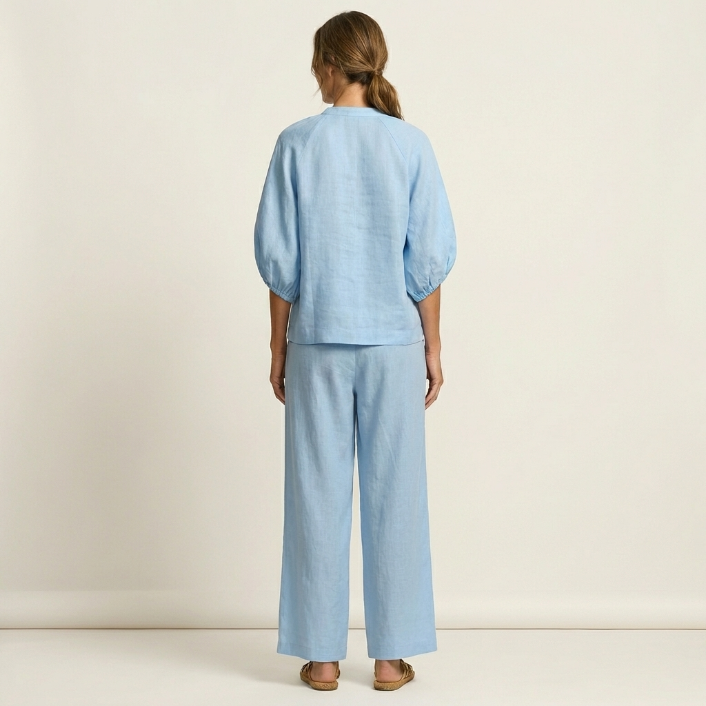 Marlowe | Zipper-Front Puff Sleeve Set