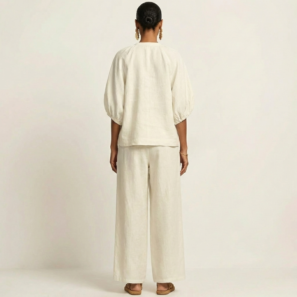 Marlowe | Zipper-Front Puff Sleeve Set