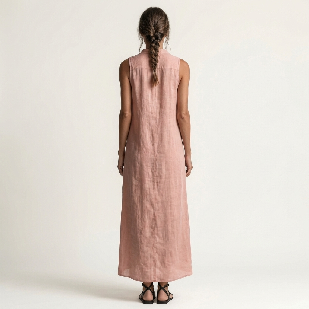Mirabell | Hooded Button-Front Sleeveless Maxi Dress