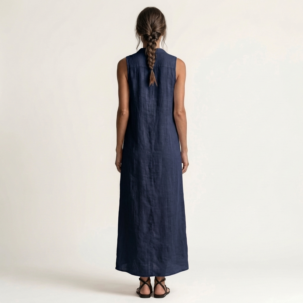 Mirabell | Hooded Button-Front Sleeveless Maxi Dress