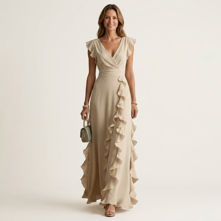 Eleonore | Maxi Wrap Dress with Butterfly Sleeves