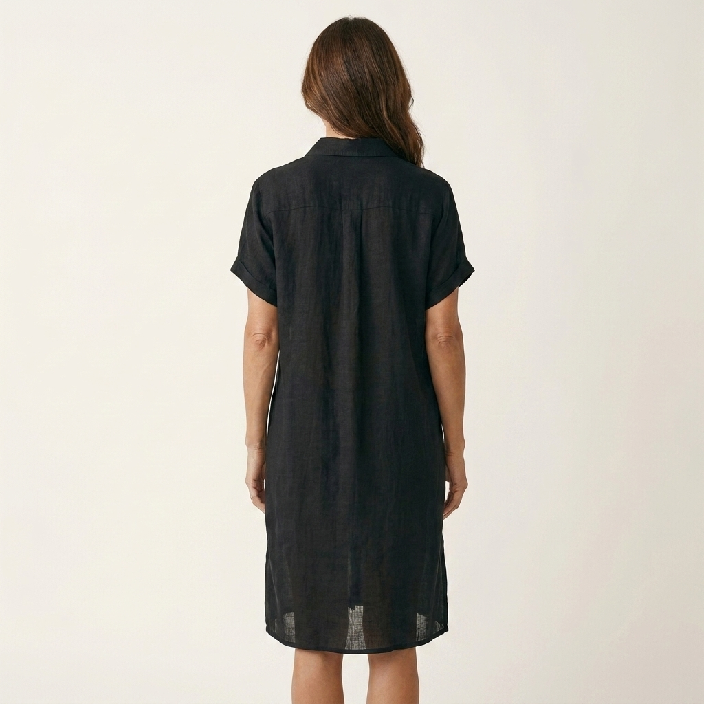 Nidalie | Midi shirt dress with rolled-up sleeves