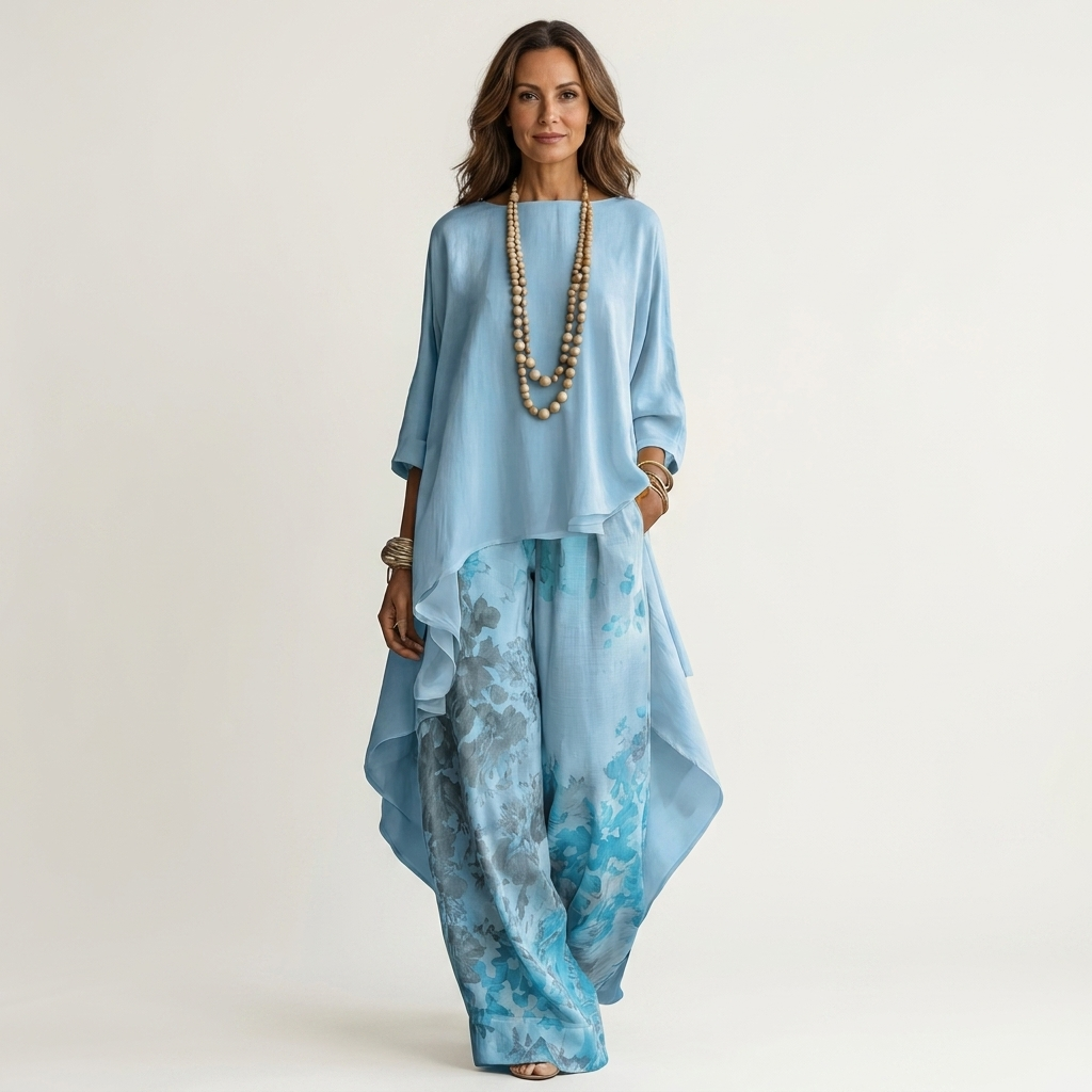 Cariola | Two-piece set with an asymmetrical tunic