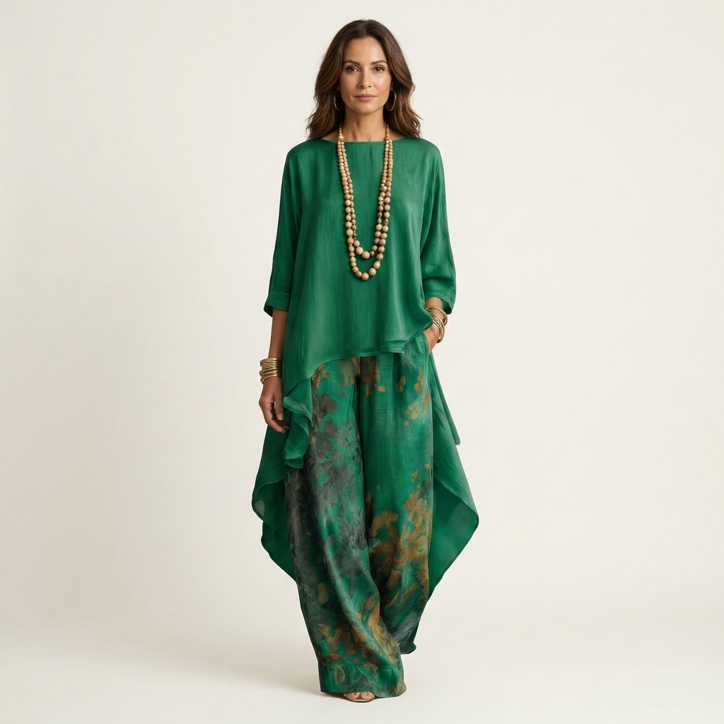 Cariola | Two-piece set with an asymmetrical tunic