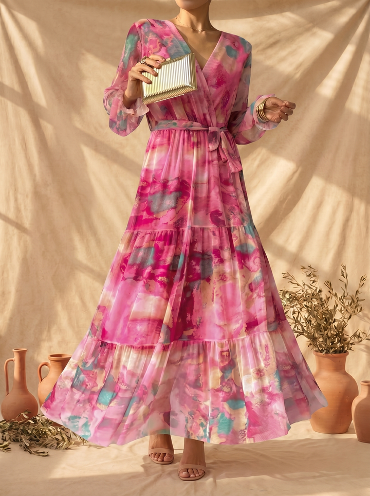 Hazel | Vestito a portafoglio con stampa floreale