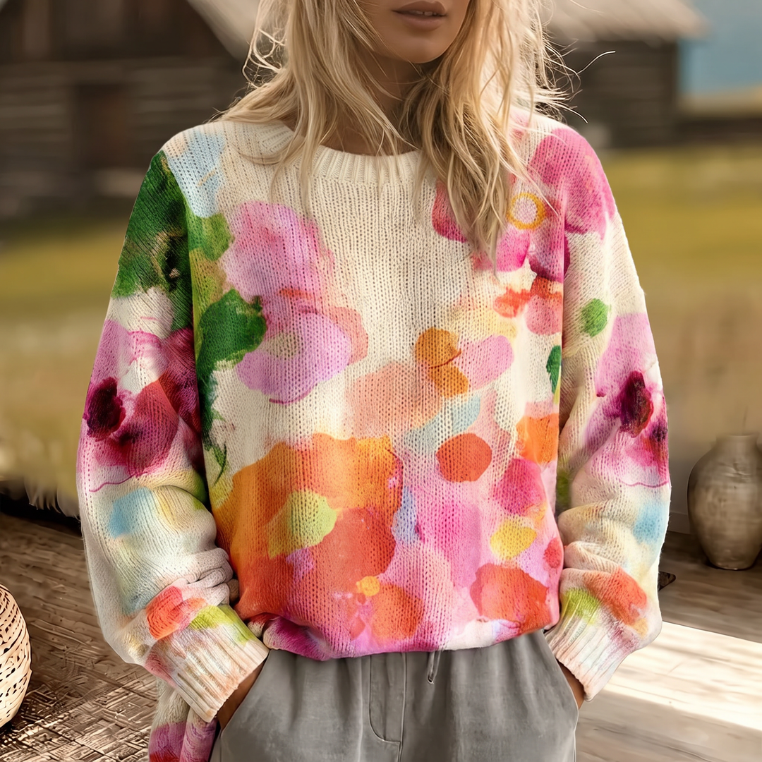Ondina | Multicolor Floral Knit Sweater