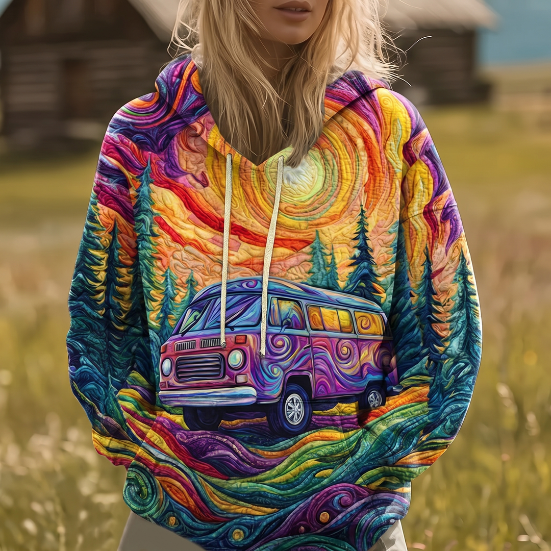 Azalea | Sunburst Print Hoodie