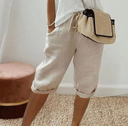 Patricia | Linen Capri Pants