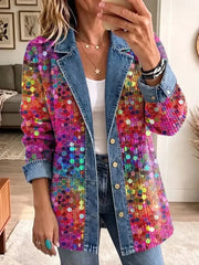 Zola™ | Sequin Panel Denim Jacket