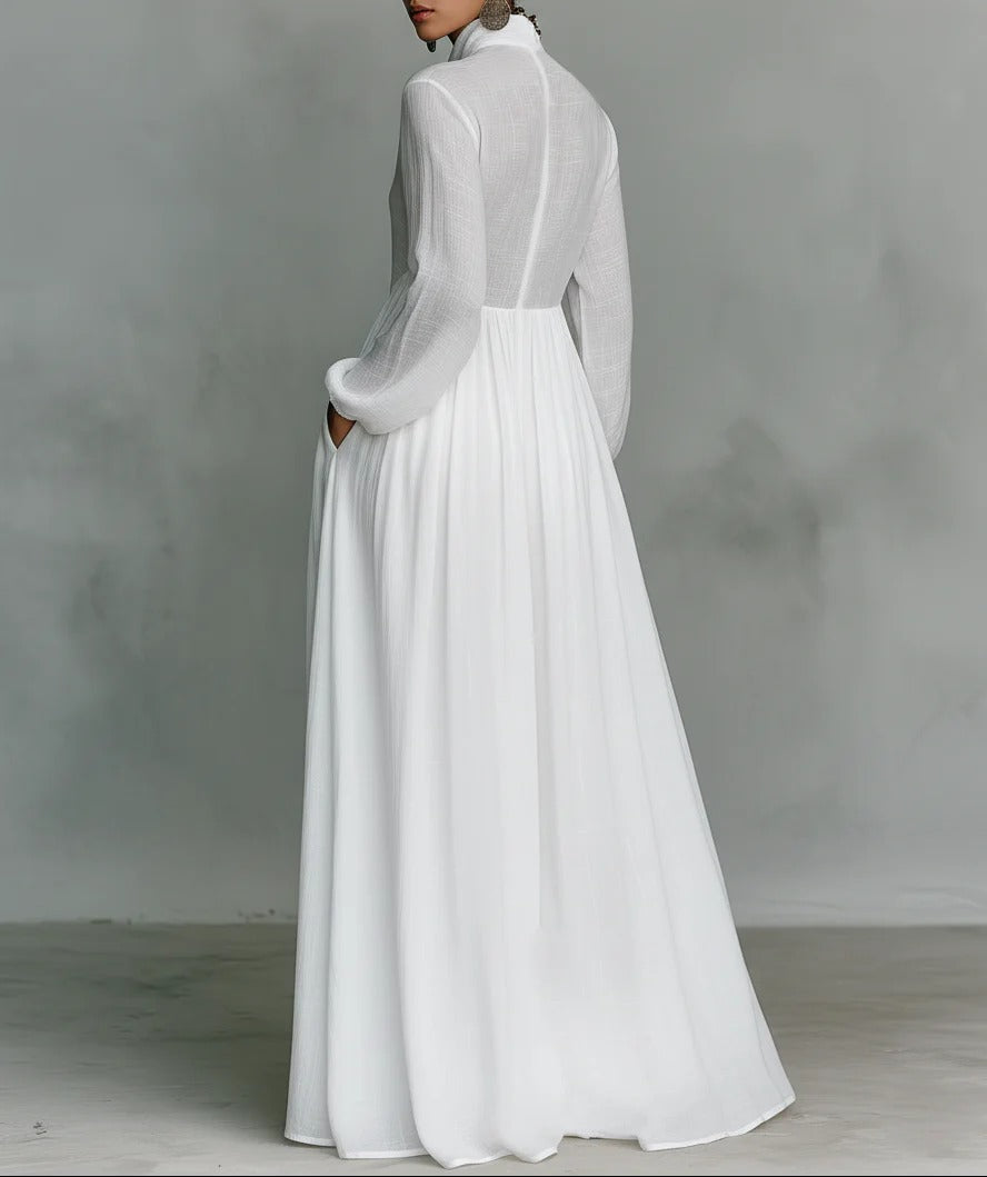 Celine™ | Women's Flowing Button-Front Maxi Dress