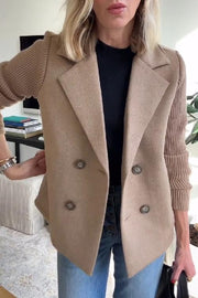 Sorelle™ | Elegant Knit Sleeve Blazer