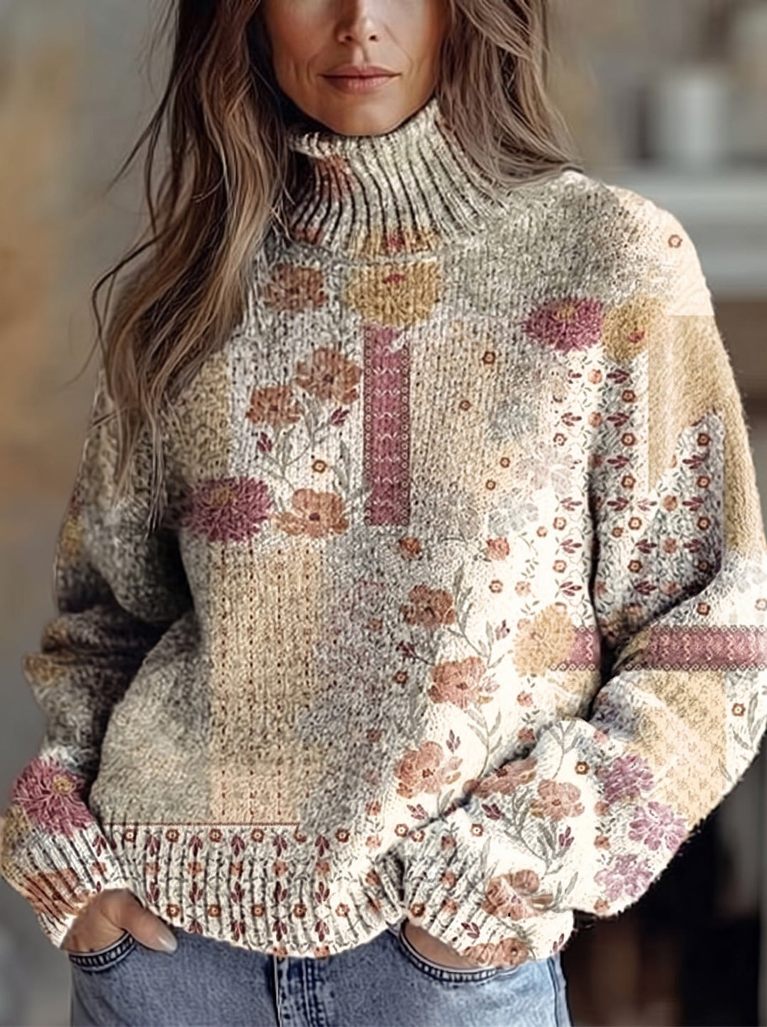 Linnea | Patchwork Garden Turtleneck
