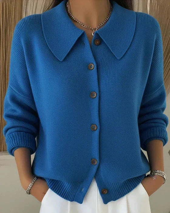 Amara™ | Women's Classic Collared Knit Cardigan