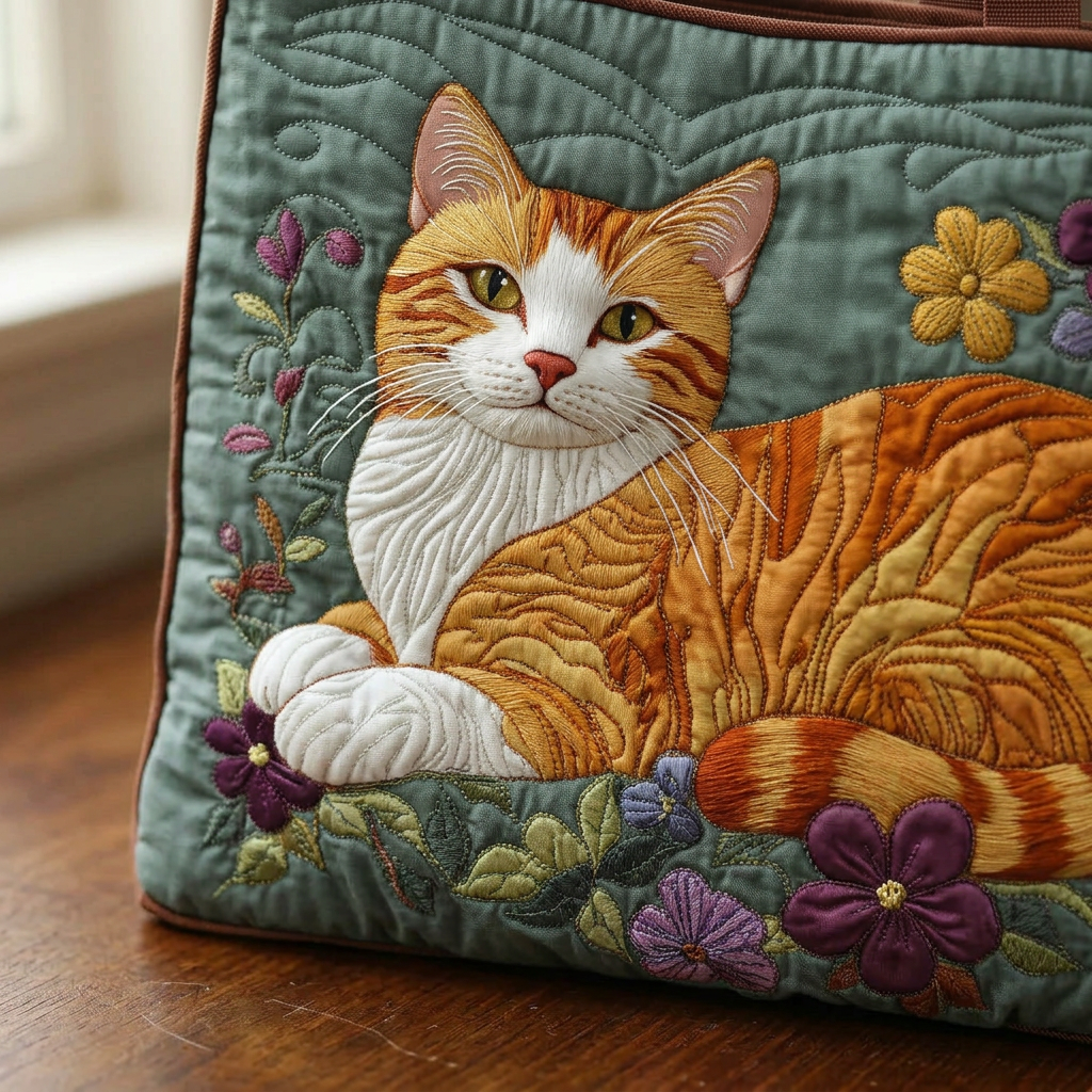 Borsa Trapuntata gatto rosso – Capiente e Leggera