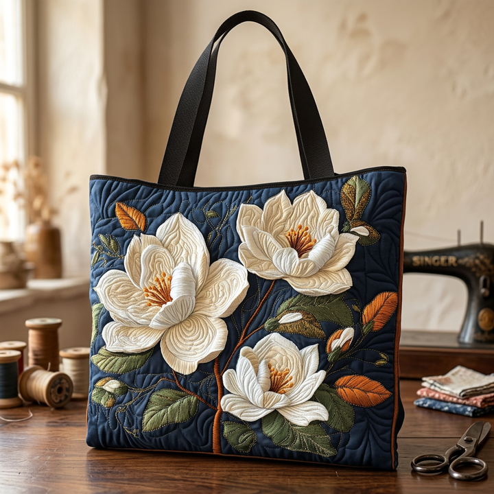 Maria™ | Women's Delicate Magnolia Quilted Tote Bag